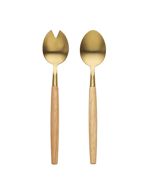 ALTO 2PC SALAD SERVER SET GOLD