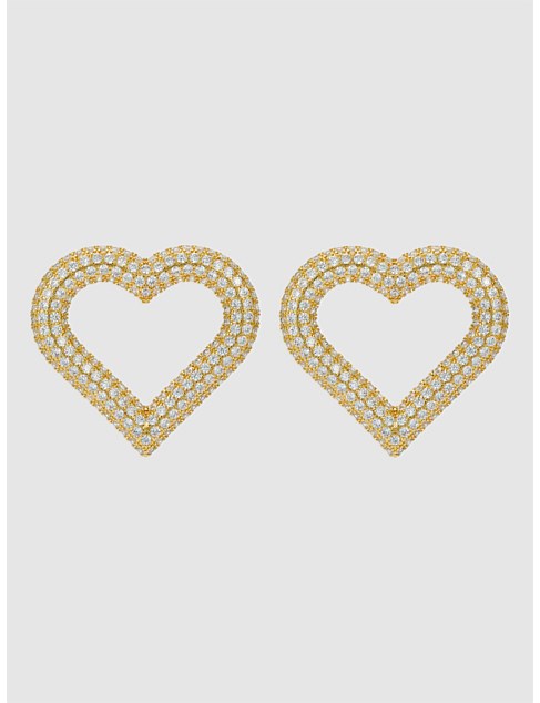 HARTIA HEART STUD EARRINGS