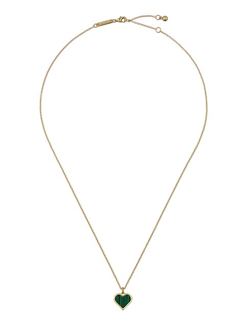 MORELIE MONOGRAM HEART PENDANT NECKLACE