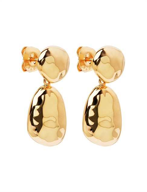 DOUBLE PEBBLET STUD EARRINGS