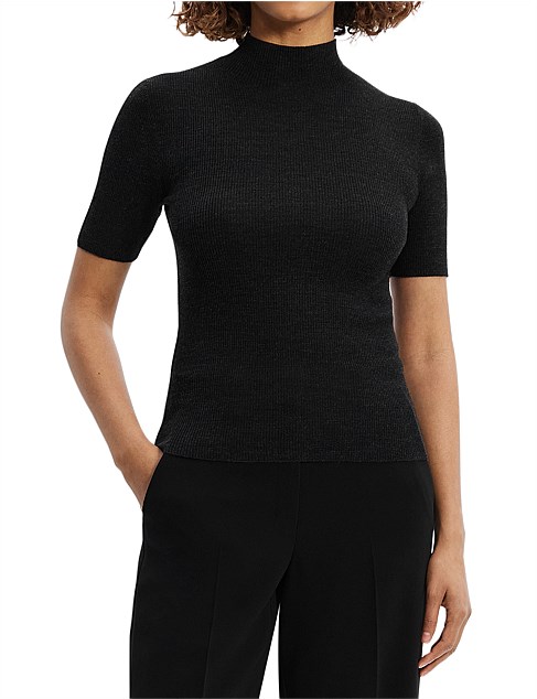 Leenda Mock Neck Top in Regal Merino Wool