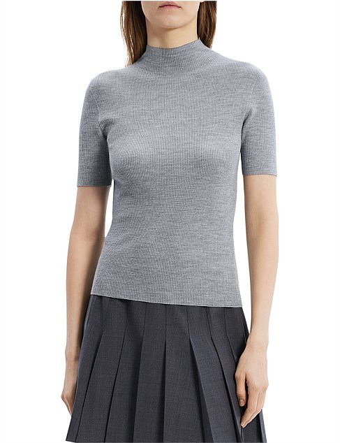 Leenda Mock Neck Top in Regal Merino Wool