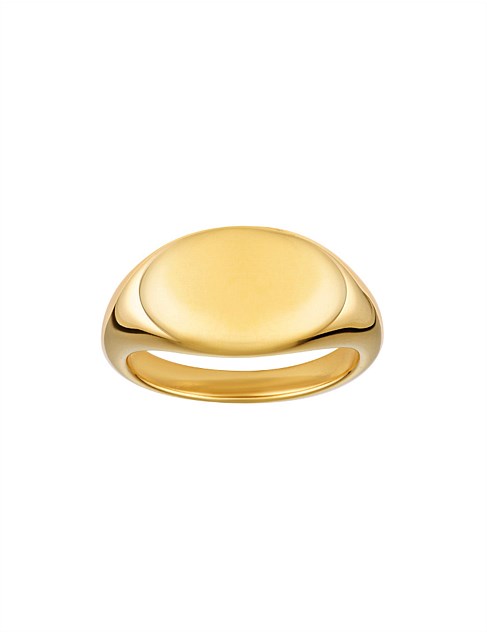 OVAL SIGNET PINKY RING