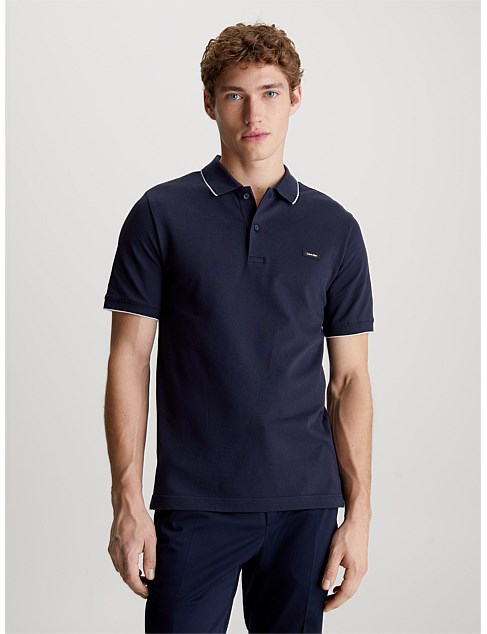 Stretch Pique Tipping Polo