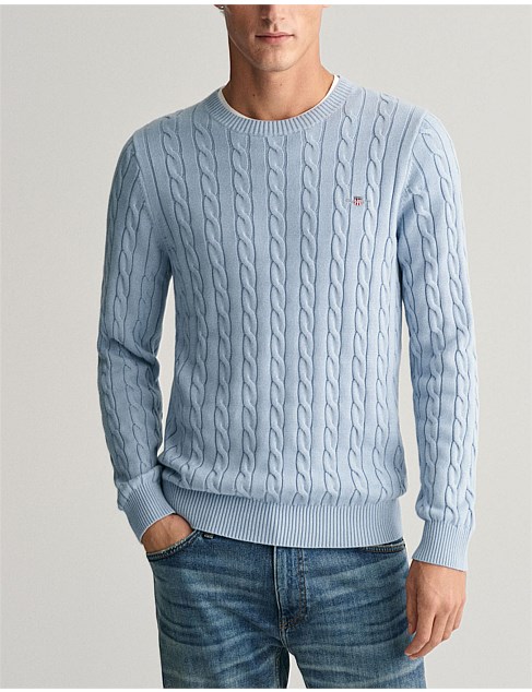 Cotton Cable Knit Crew Neck Knit