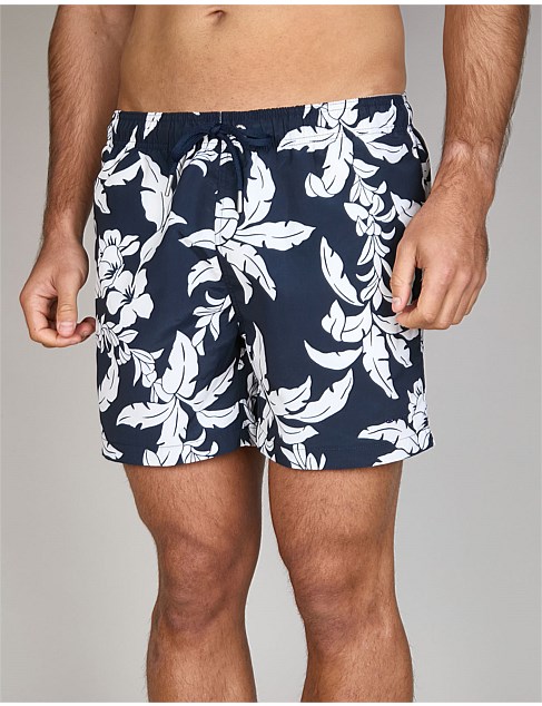 Palm Lei Print Swim Shorts