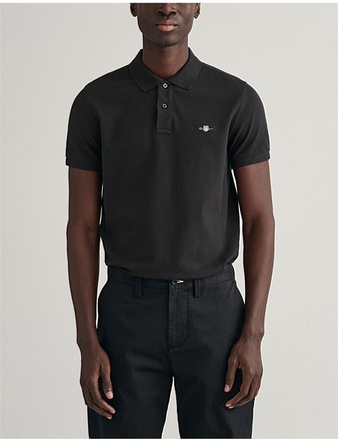 Slim Fit Shield Piqué Polo Shirt