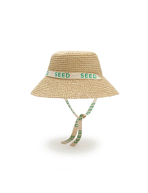 PAPER STRAW SEED LOGO HAT