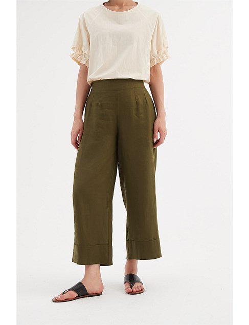 Wide Leg Linen Pant