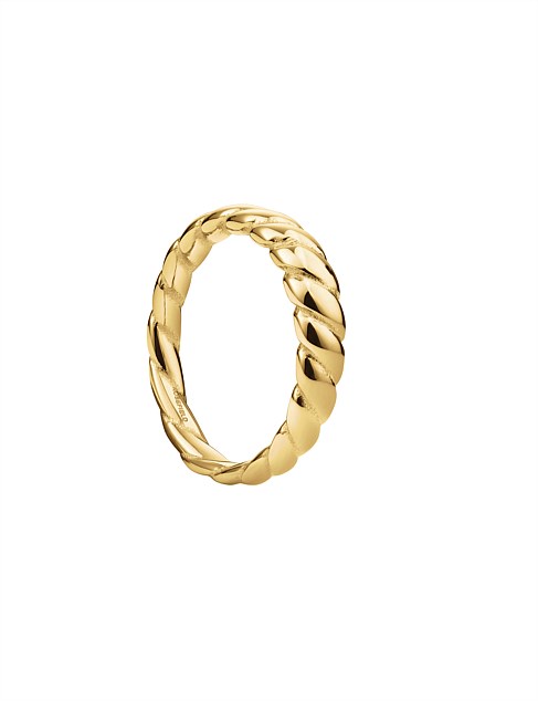 ROSEFIELD SMALL CROISSANT GOLD RING SIZE 54