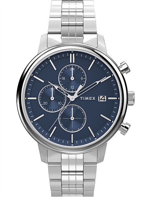 TIMEX CHICAGO CHRONO 45 SILVER SILVER BRACELET