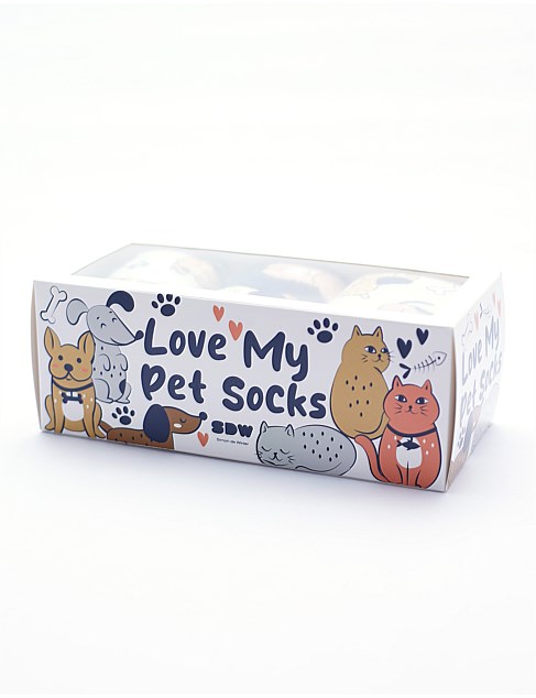 3 Pack Gift Pack Love My Pet Crew Socks