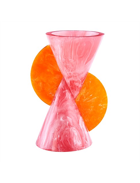 MUSTIQUE CONE VASE PINK/ORANGE