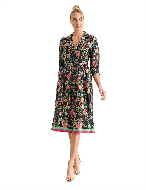 FLORENCE 100% SILK SHIRTDRESS