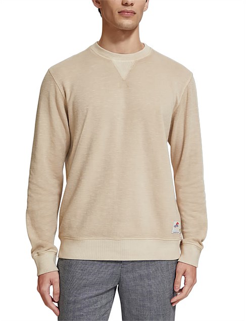 Garment-Dyed Structured Sweatshirt