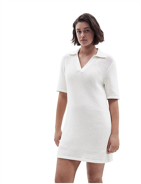 COLLARED KNIT DRESS