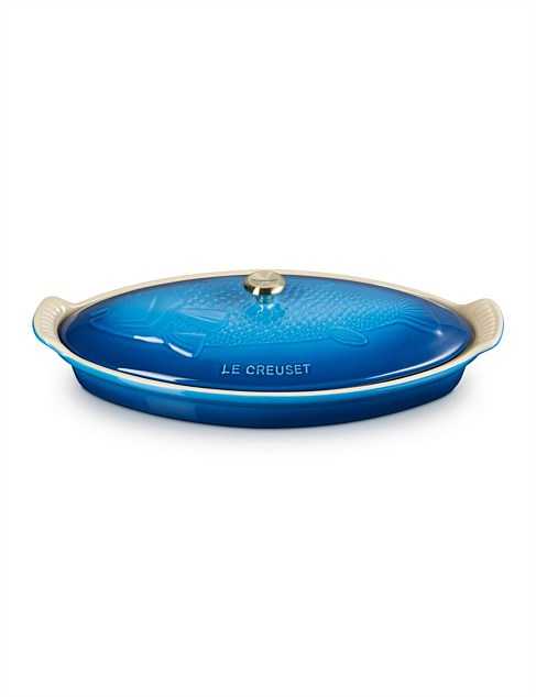 HERITAGE FISH BAKER W LID 34CM MARSEILLE BLUE