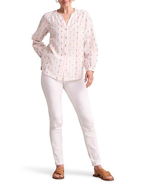 CLIP JACQUARD COTTON SHIRT - MULTICOLOUR