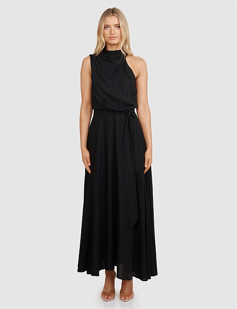 LUNA HIGH NECK MIDI DRESS