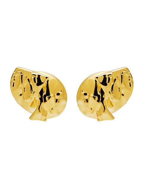 NERIDA HAMMERED STUD EARRINGS