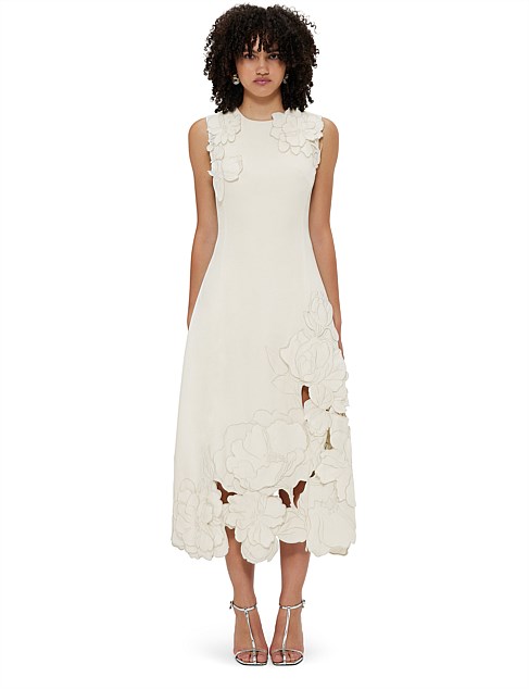 Cleo AppliquÃ Sleeveless Midi Dress