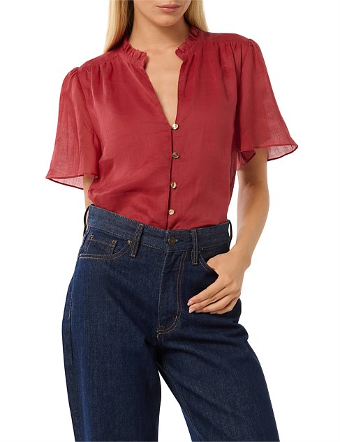 MADISON FLUTTER SLEEVES BLOUSE