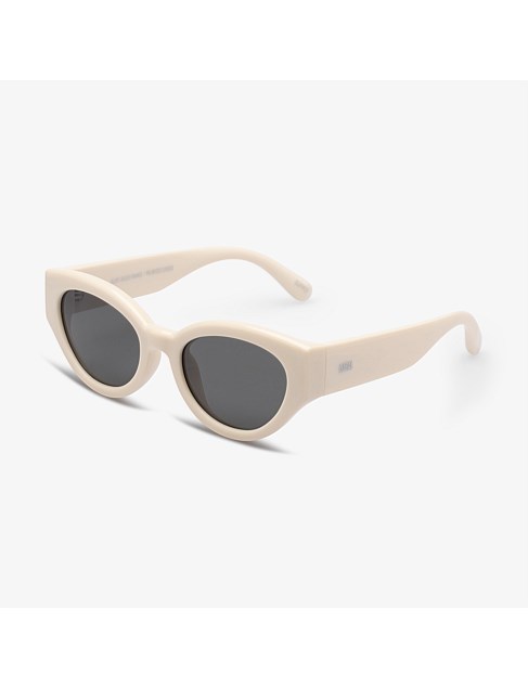 ROM POLISHED BONE DARK GREY SUNGLASSES