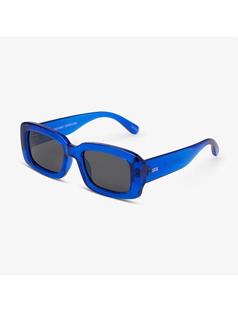 AKL POLISHED COBALT DARK GREY SUNGLASSES