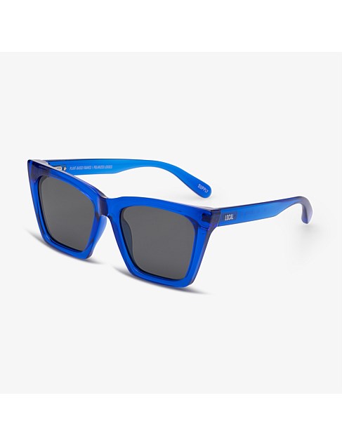 IBZ POLISHED COBALT DARK GREY SUNGLASSES