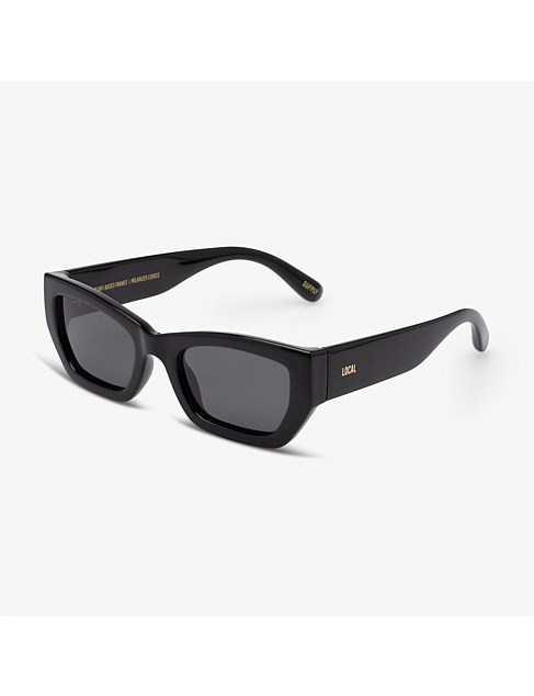 VCE POLISHED BLACK DARK GREY SUNGLASSES