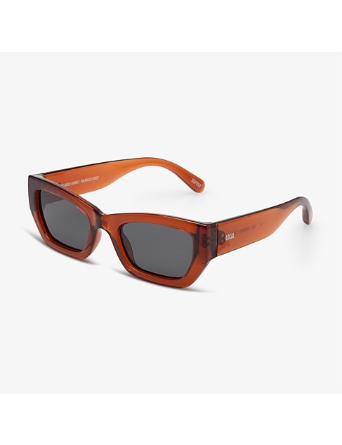 VCE POLISHED RUST DARK GREY SUNGLASSES