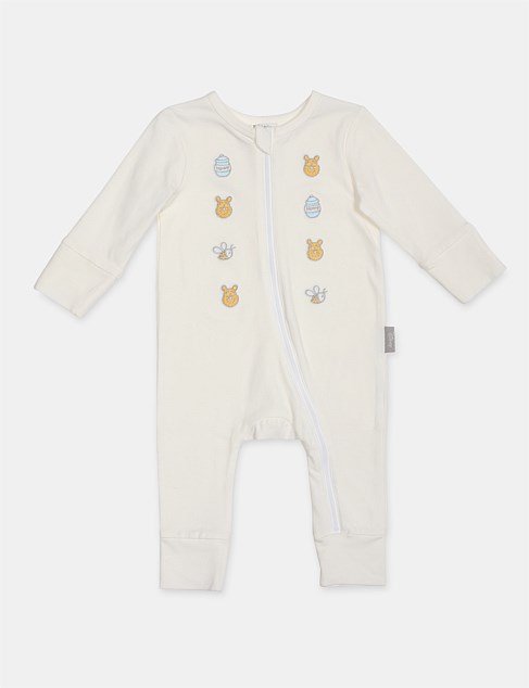 WINNIE THE POOH EMBROIDERED COVERALL