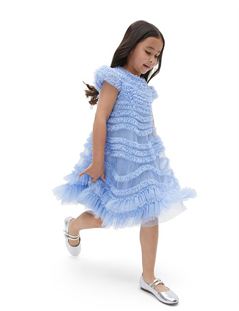 RUFFLE TULLE DRESS