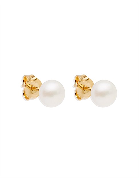 FLOATING ON AIR PEARL STUD EARRINGS 6MM