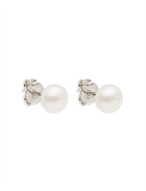 FLOATING ON AIR PEARL STUD EARRINGS 6MM