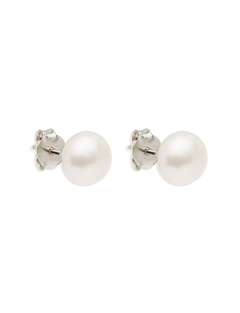 FLOATING ON AIR PEARL STUD EARRINGS 8MM