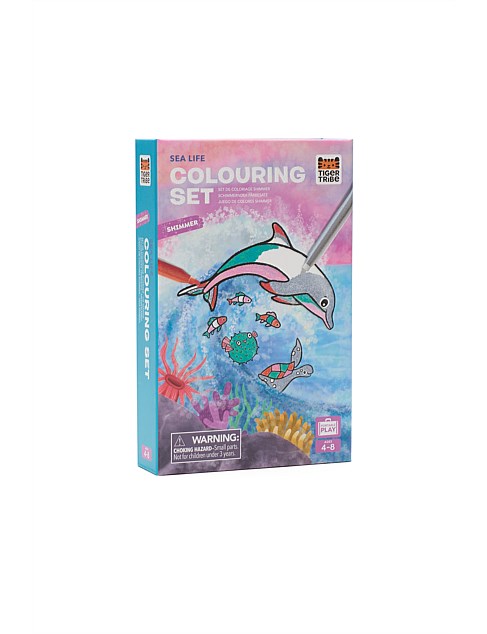 SEA LIFE SHIMMER COLOURING SET