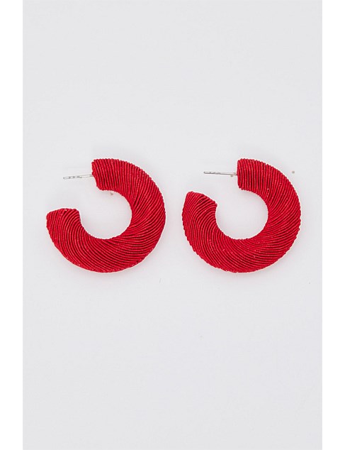 CLIFFSIDE CORDED HOOP EARRINGS