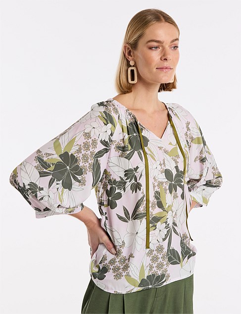 FLORAL MOSAIC TOP