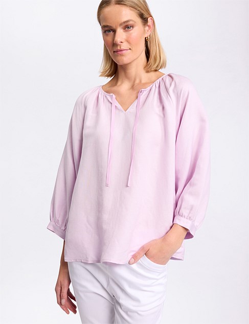 RAGLAN SLV PEASANT TOP