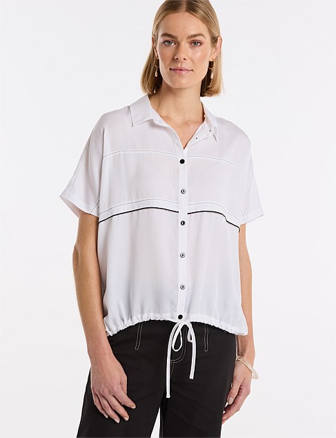 S/S STITCH DETAIL SHIRT