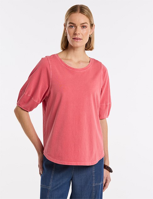 LANTERN SLEEVE PIGMENT TEE