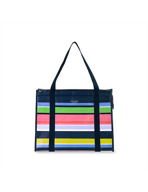 Sunny Day Stripe Insulated Market Tote