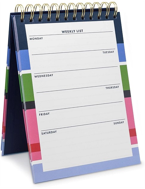 Sunny Day Stripe Weekly List Pad