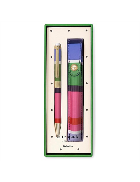 Sunny Day Stripe Stylus Pen with Pouch