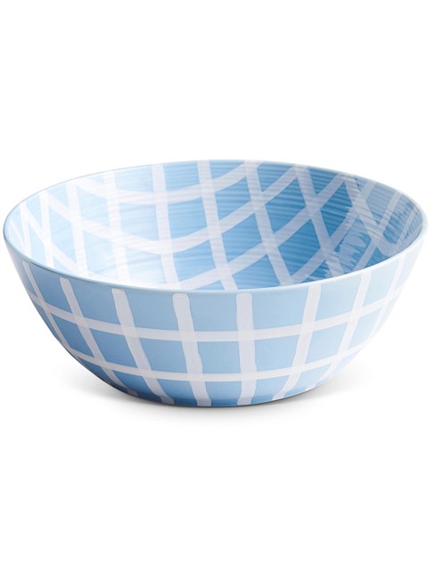 Blue Bird Tartan Salad Bowl