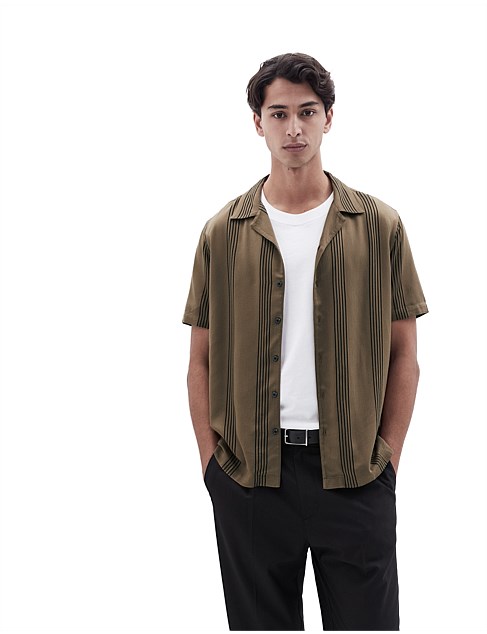 STRIPE RESORT S/S REGULAR FIT SHIRT