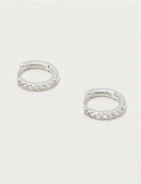 PAVE HOOP EARRINGS