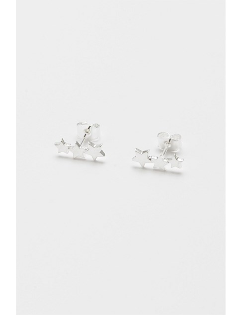 TRIO STAR STUD EARRINGS