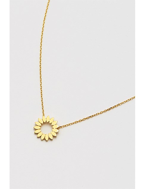 MODERN FLORAL PENDANT NECKLACE